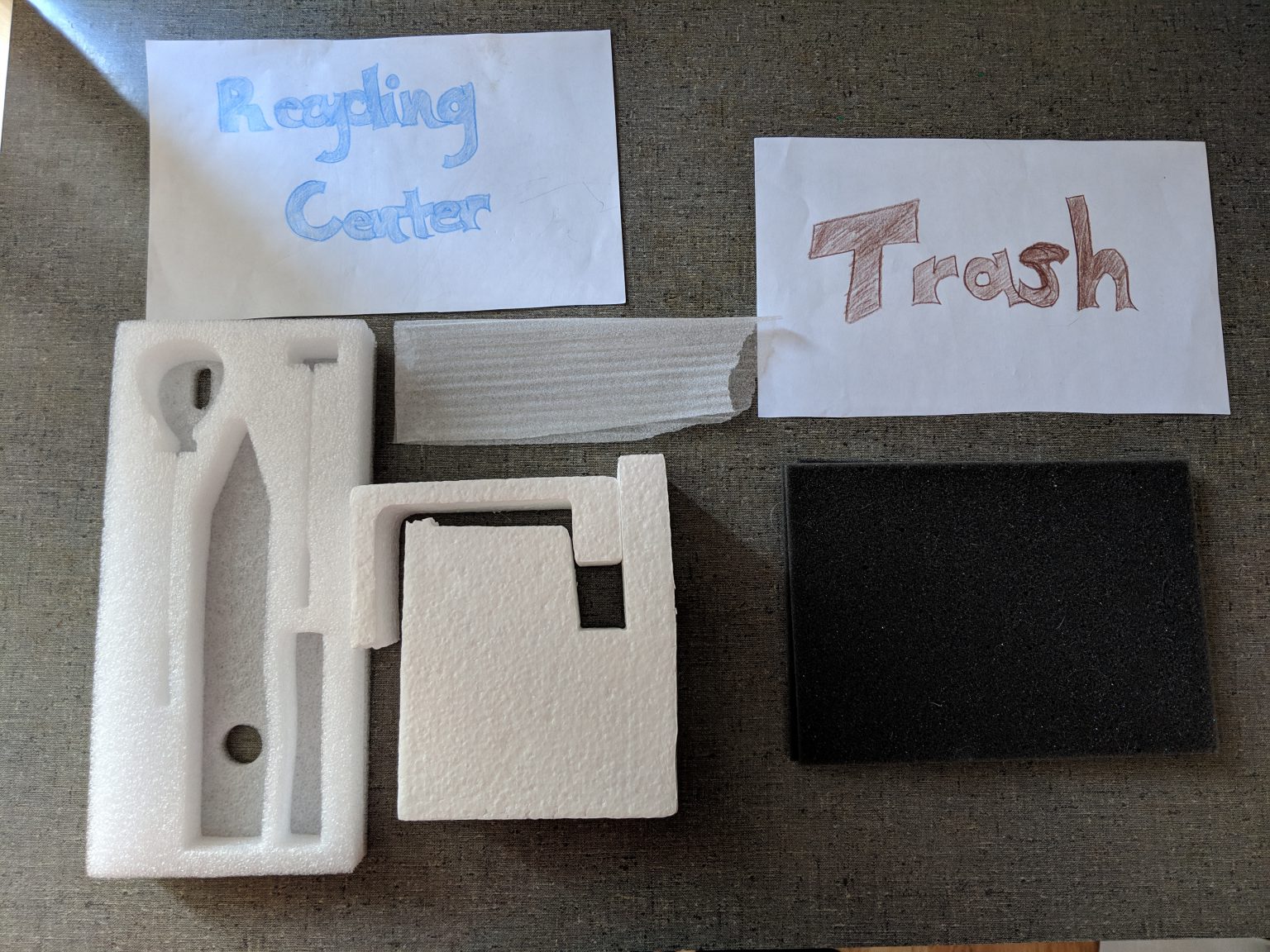 Black Is In black foam and plastic a little more green