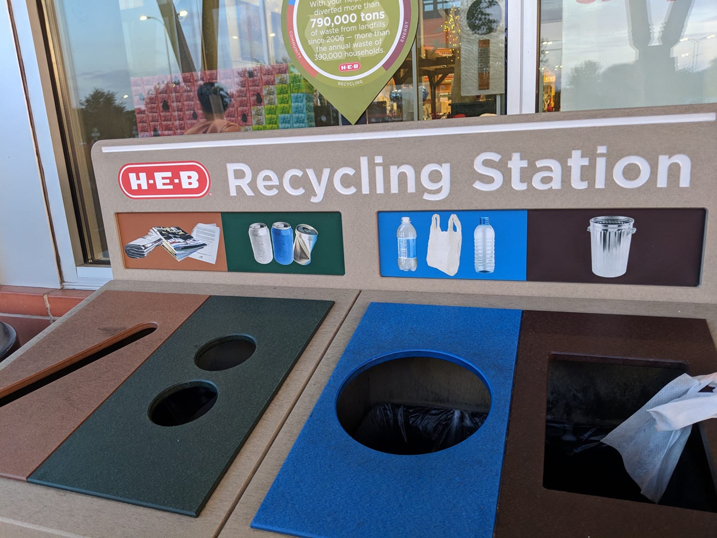 HEB Recycling Station a little more green