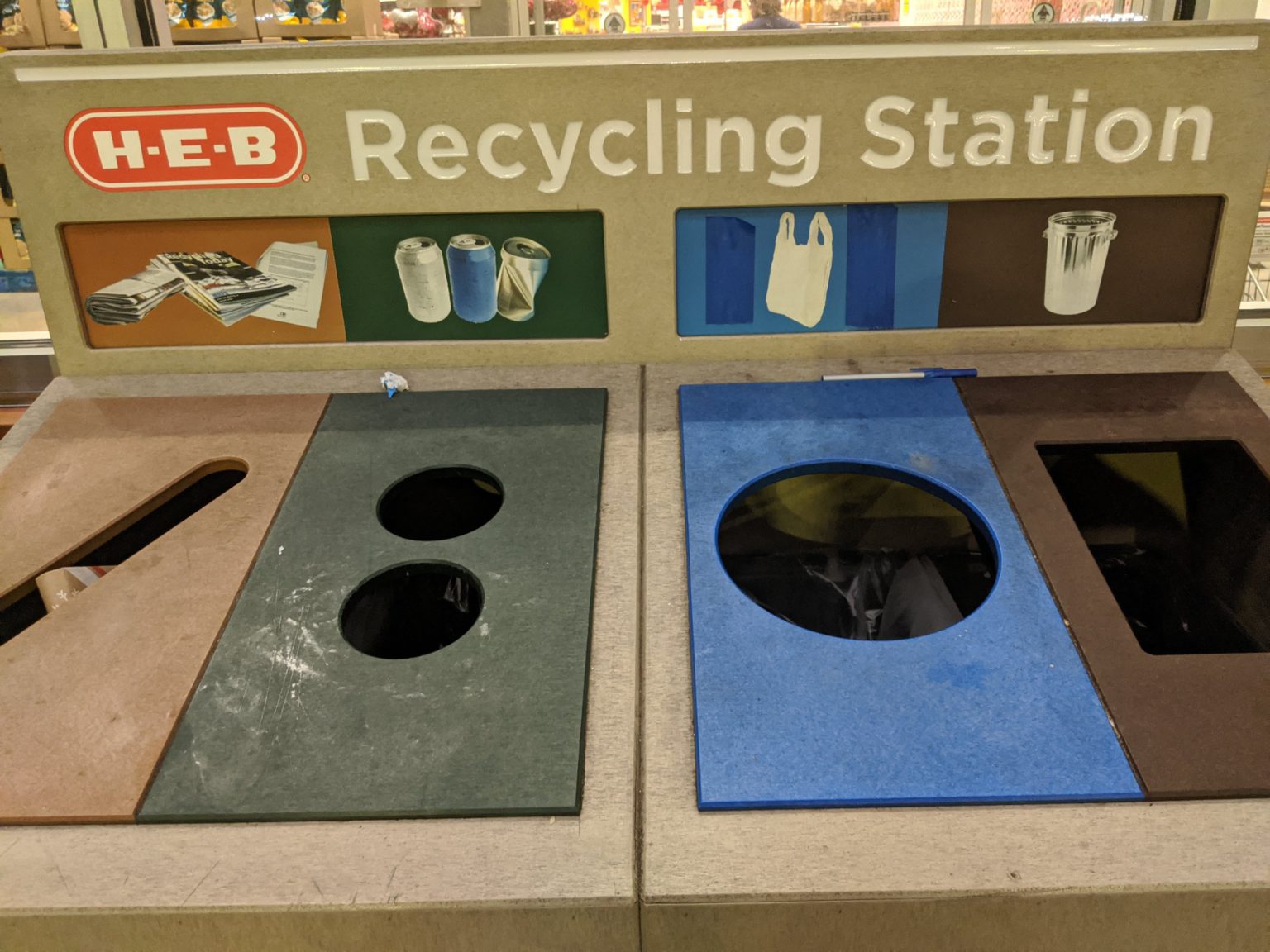 HEB Recycling Station a little more green