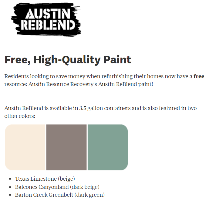 ReBlend Paint: Recycled Free Paint