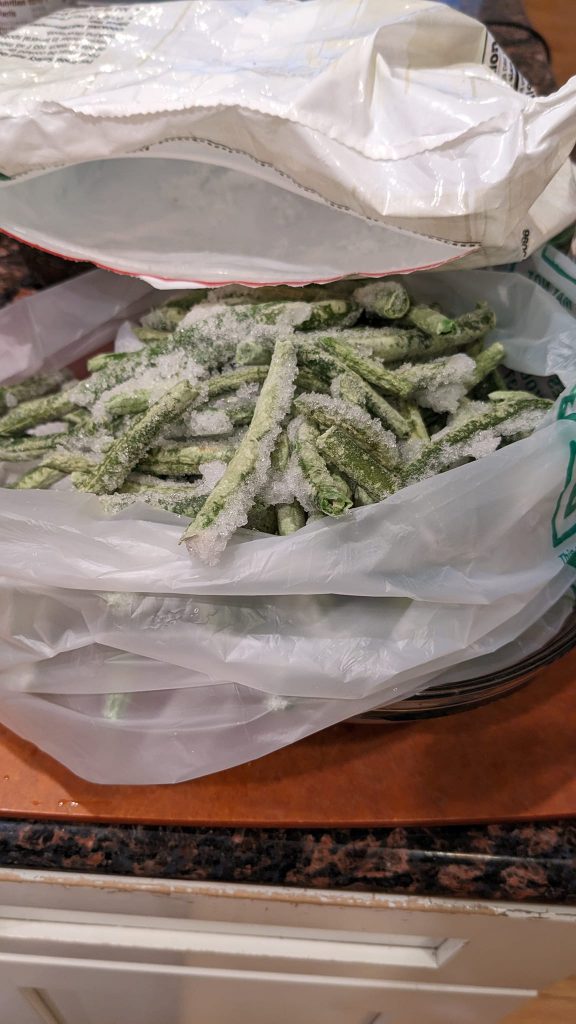 Freezer Burn Frozen Food a little more green