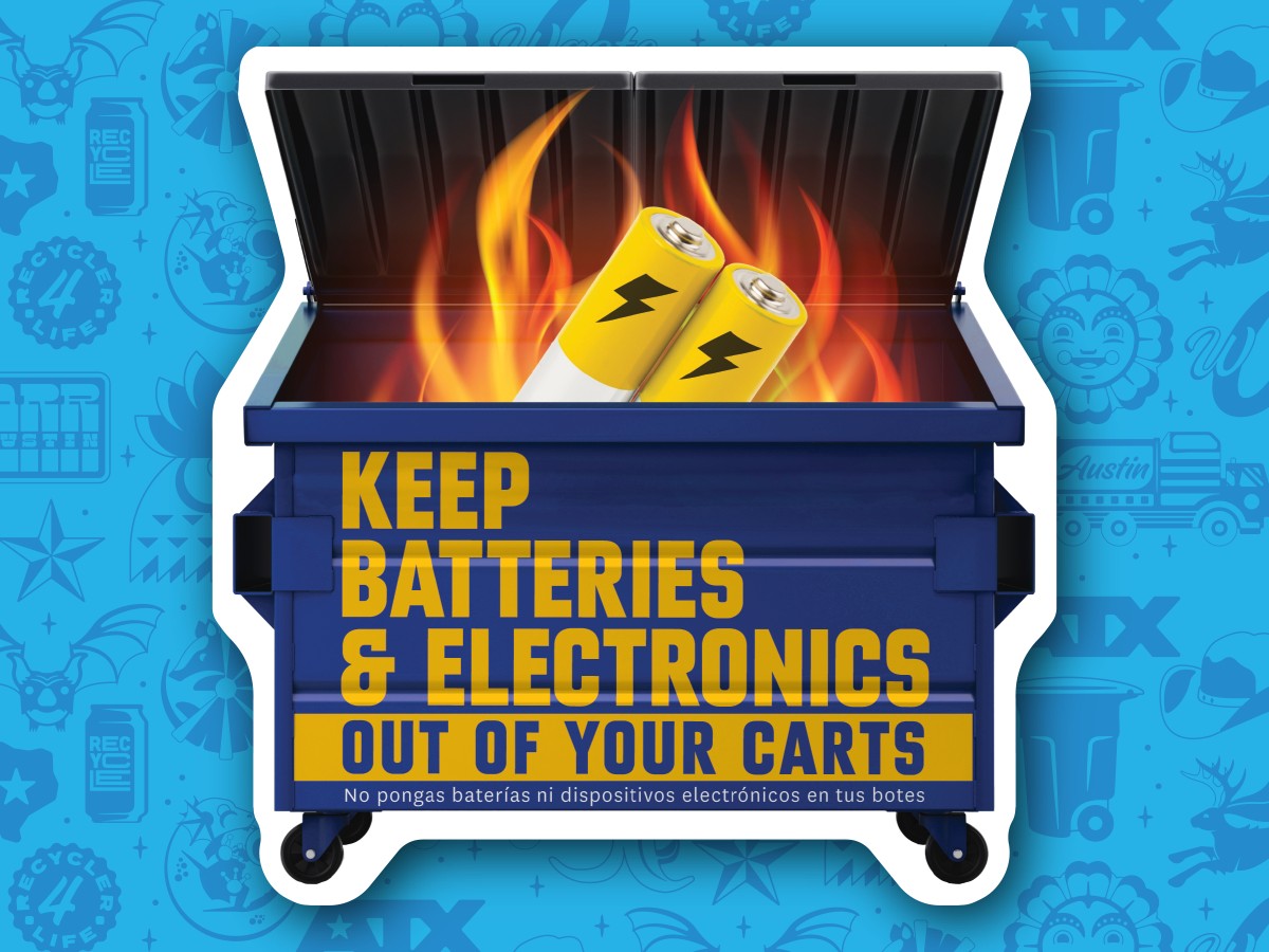 Keep batteries and hazardous waste out of carts