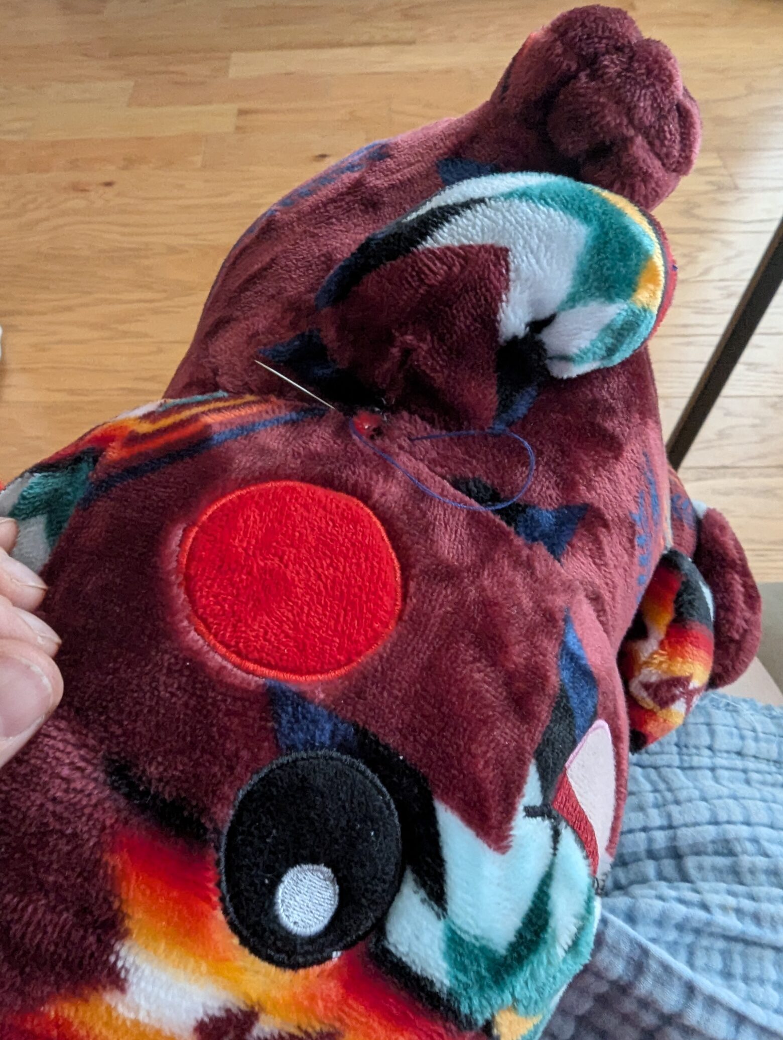 Mending our Handmade Pikachu